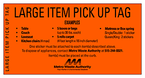 Orange Large Item Sticker